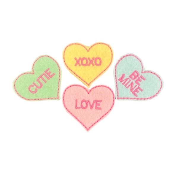Conversation heart feltie