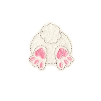 Bunny Butt With Heart feet feltie