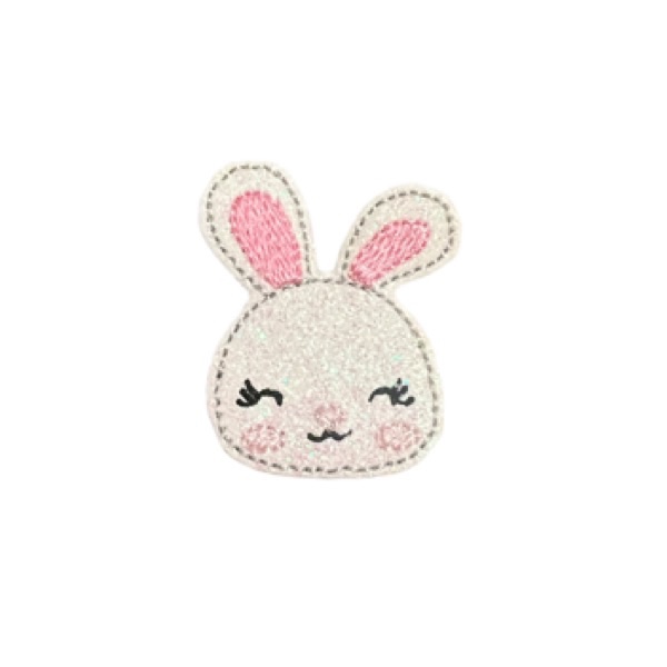 Bunny head feltie Suzie pink