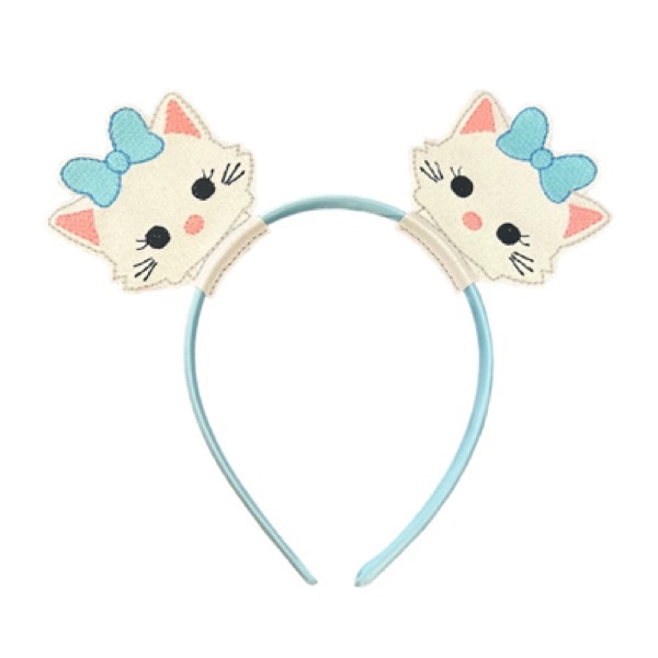 Cat ears headband sliders blue