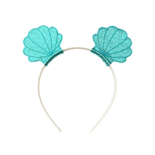 Shell headband sliders Aqua
