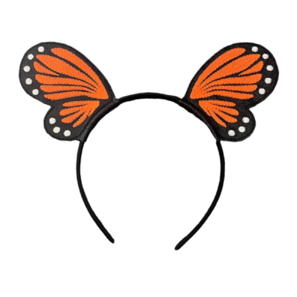 Butterfly wing headband sliders orange
