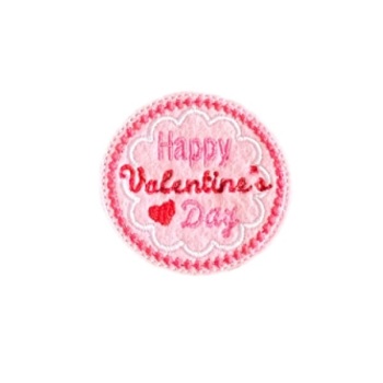 Happy Valentines Day Feltie Pink