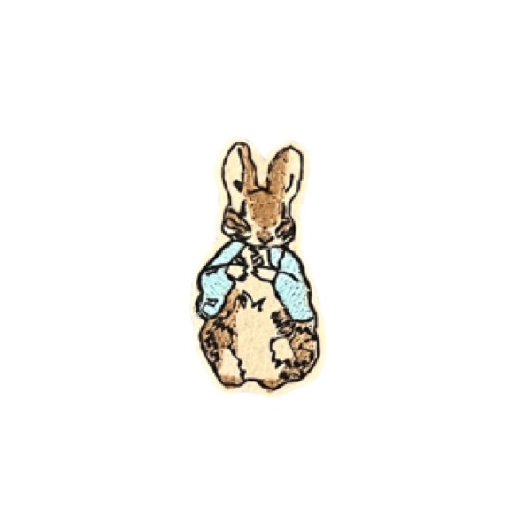 Rabbit in blue jacket feltie