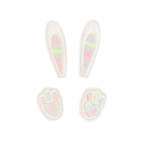 Bunny Feet & Ear Feltie Pastel