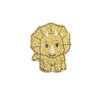 Glitter dinosaur feltie gold