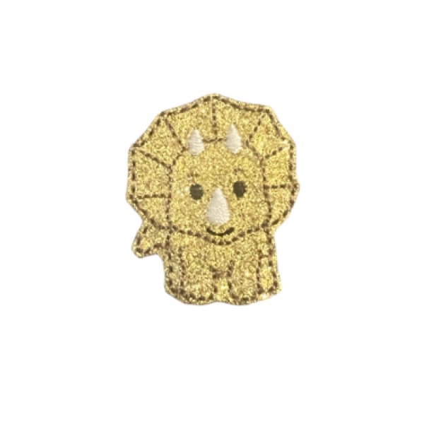 Glitter dinosaur feltie gold
