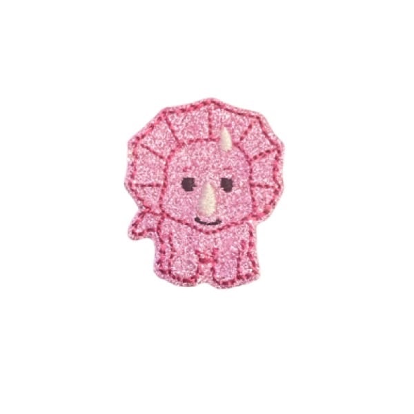 Glitter dinosaur feltie pink