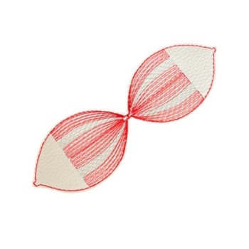 School Colour Bow Part Red & Grey