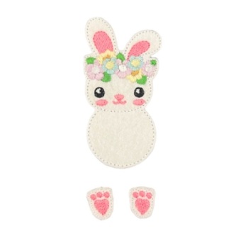 Floral Bunny Fluffy Bow Part