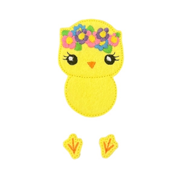 Floral Chick Fluffy Bow Parts