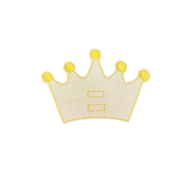Crown Bow Tails White & Yellow
