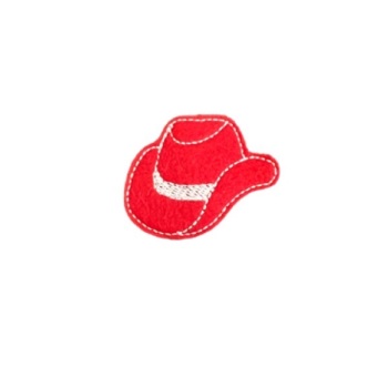 Cowboy Hat Feltie Red