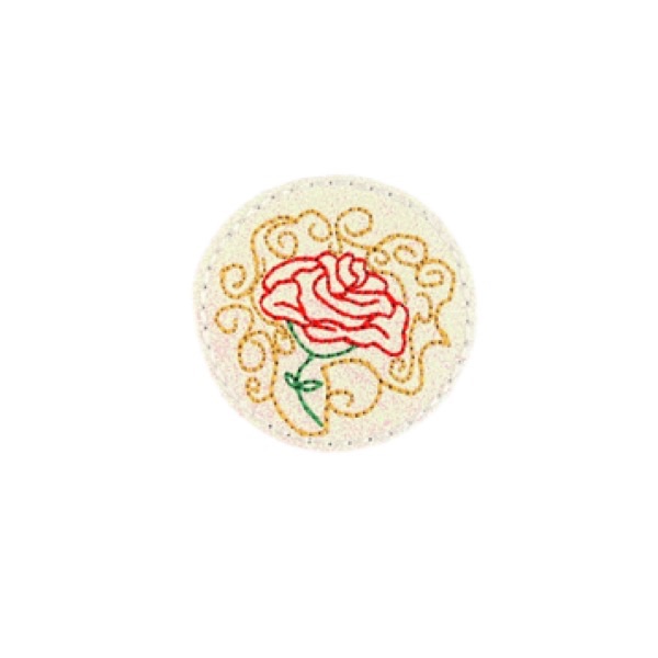 Swirl rose feltie