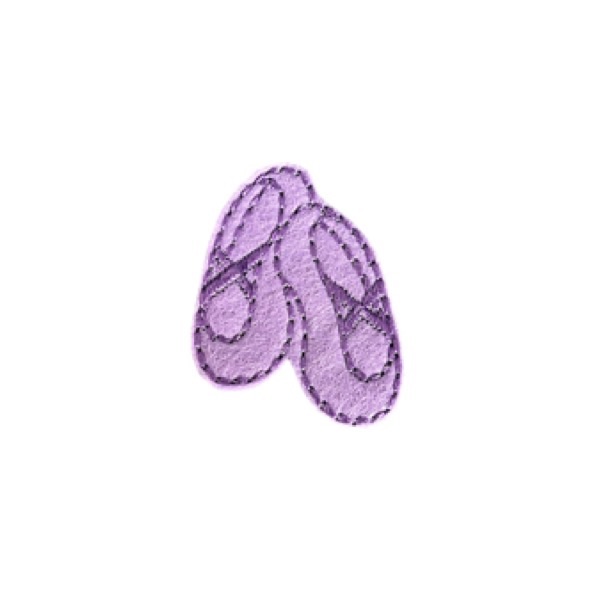 Ballet Shoe Feltie Purple