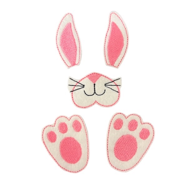 Bunny feltie parts