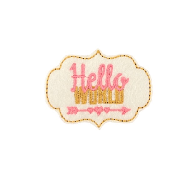 Hello World Feltie Pink