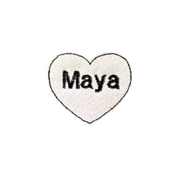 Heart Feltie Personalised White/Black