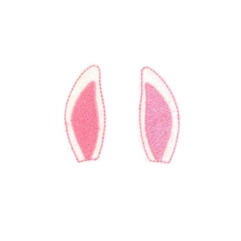 Bunny ears feltie pink