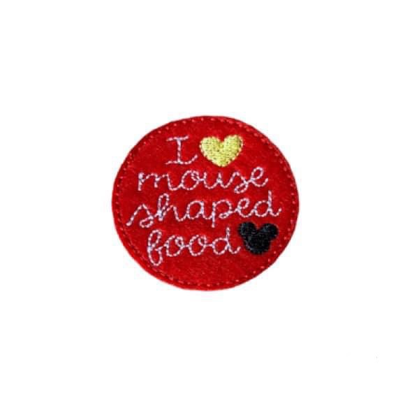 I Love Mouse Shape Food Feltie