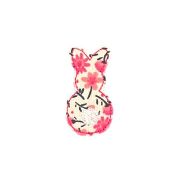 Bunny Butt Feltie Cream Floral