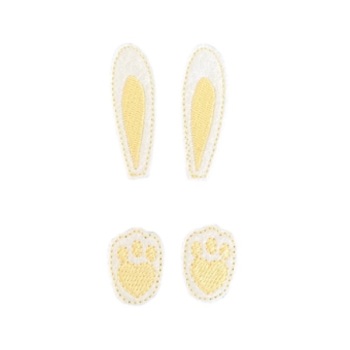 Bunny Feet & Ears Feltie Lemon