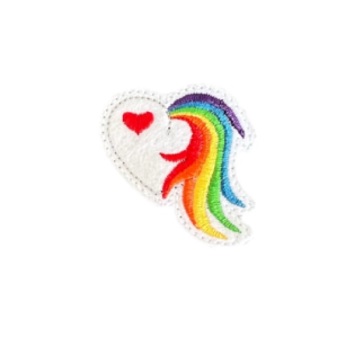 Unicorn tail heart feltie