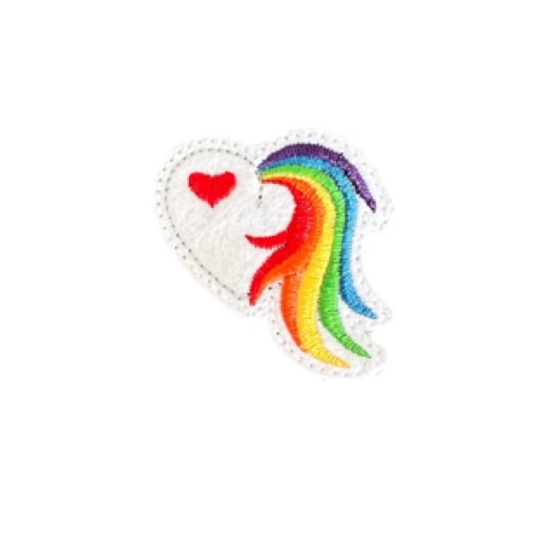Unicorn tail heart feltie