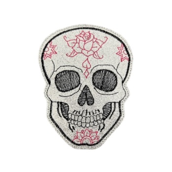 Flower Skull Large Feltie
