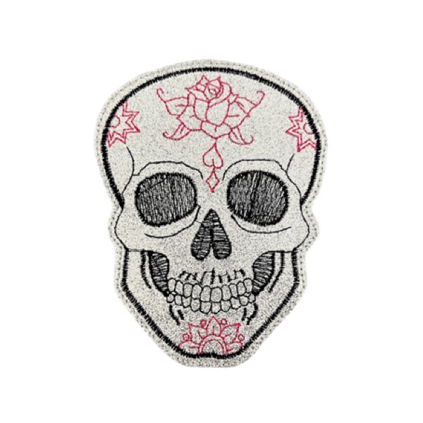 Flower Skull Large Feltie 