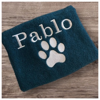 Personalised Hand Towel Paw Lagoon