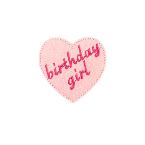 Birthday Girl Heart Feltie