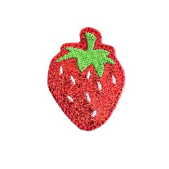 Summer Strawberry Feltie Red Glitter