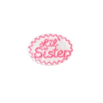 Lil Sister Wordie Feltie Pink