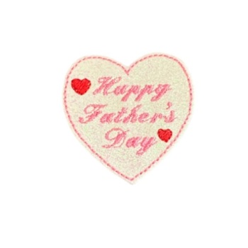 Happy Father’s Day Heart Feltie Pink