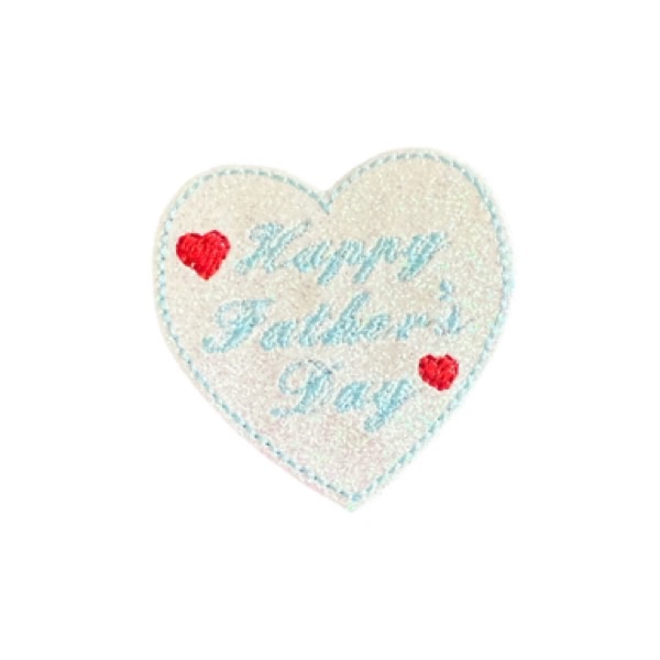 Happy Father’s Day Heart Feltie Blue
