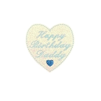 Happy Birthday Daddy Heart Feltie Blue
