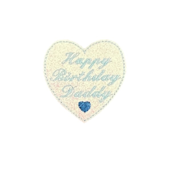 Happy Birthday Daddy Heart Feltie Blue