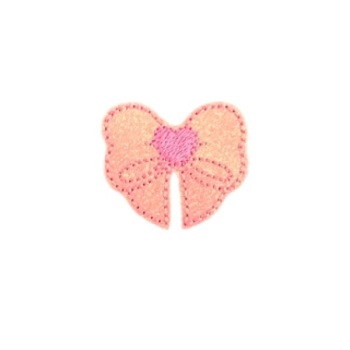 Bow Heart Feltie Pink