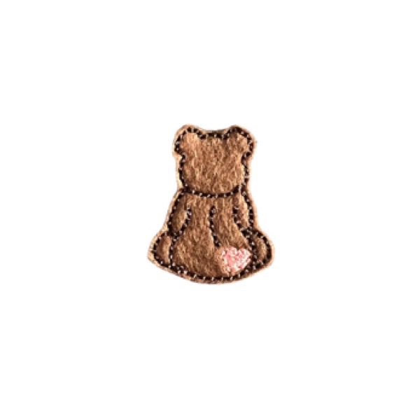 Teddy Heart Feltie Mini