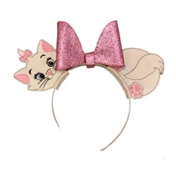 White Cat Ear Headband Set