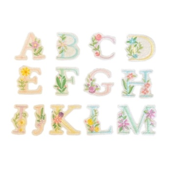 Flower initial Feltie Pastel