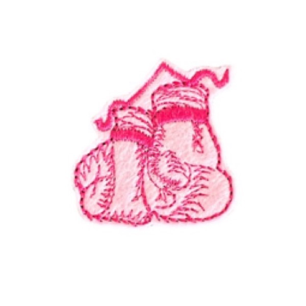 Boxing gloves feltie pink