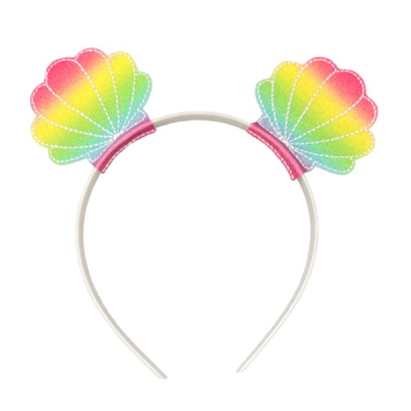 Shell Headband Sliders Rainbow Bright
