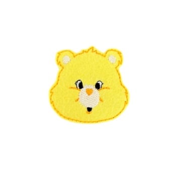 Heart Nose Bear Feltie Yellow