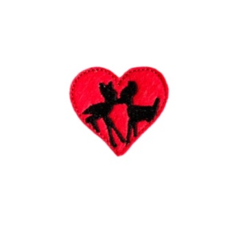 Deer Heart Feltie Red