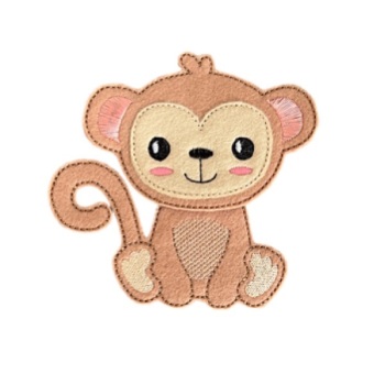 Monkey Bow Holder Feltie Boy