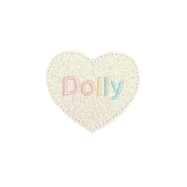 Heart Personalised Feltie Pastel Rainbow