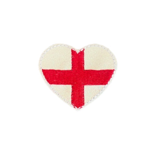 England Heart Feltie Glitter