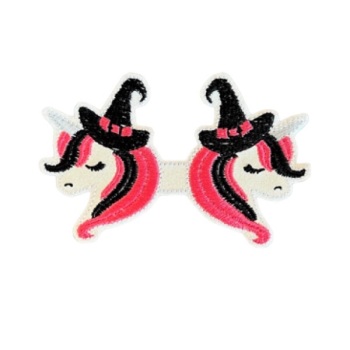 Unicorn Witch Bow Top or Tails Pink